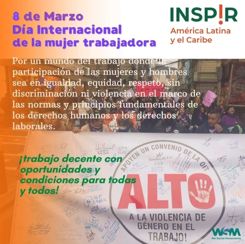 contra la violencia y el acoso en los espacios laborales